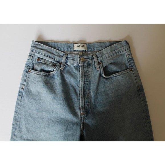 AGOLDE Fen Cropped Straight-Leg Frayed Jeans Size 27 - Picture 7 of 10